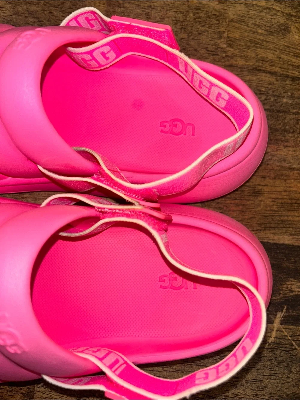 #71 UGG Kids Bubblegum Pink Padded Slide Sandals